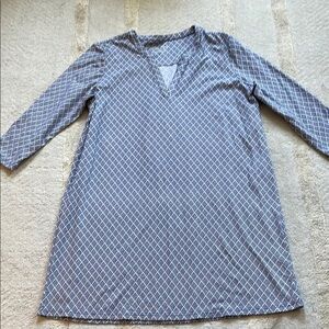 Southern Tide Blue and White Geometric Pattern Dress size XL